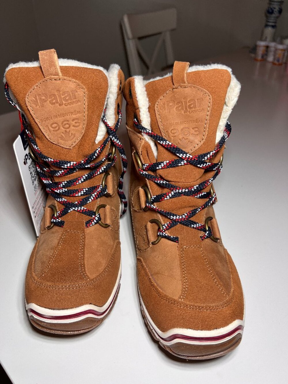Pajar Canada Women’s Premium Waterproof Suede Snow Boots Lace Up Insulated Sz10